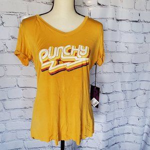 Rock&Roll Cowgirl, large, yellow Punchy graphic tee